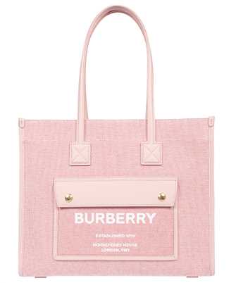 Burberry 8064860 TWO-TONE CANVAS AND LEATHER SMALL FREYA TOTE Bag