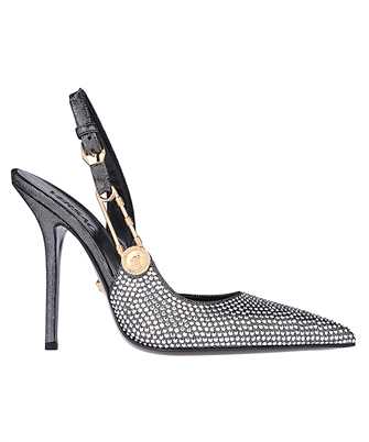 Versace DST561P 1A02768 SAFETY PIN PATENT LEATHER SLING-BACK Sandals