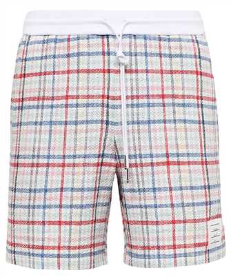 Thom Browne MJQ168A F0283 MULTI GINGHAM TWEED MID THIGH SUMMER Shorts