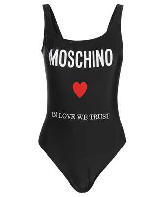 Moschino A4202 0577 LOGO-EMBROIDERED OPEN-BACK Swimsuit