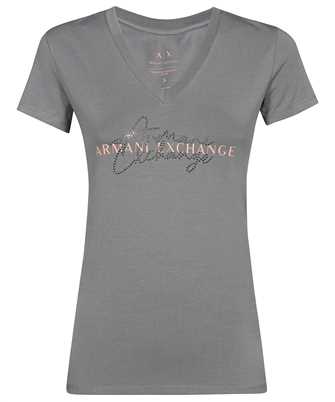 Armani Exchange 3RYTBR YJDTZ SLIM FIT ORGANIC JERSEY COTTON BEADED SCRIPT LOGO T-Shirt