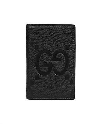 GUCCI Kingsnake Print GG Supreme Monogram Card Case Black 451277