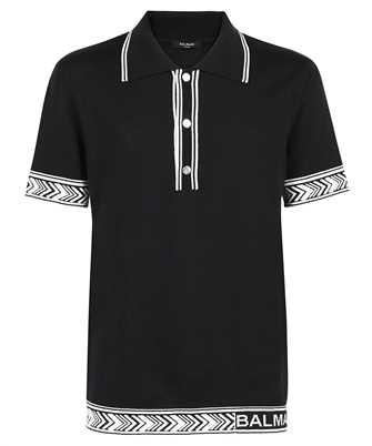 Balmain XH1GB020KB42 KNITTED BUTTONED COLLAR Polo