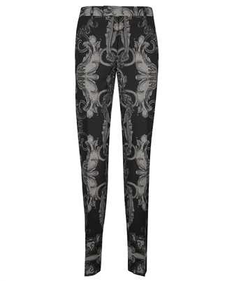 Versace 1006012 1A04320 SILVER BAROQUE WOOL Trousers