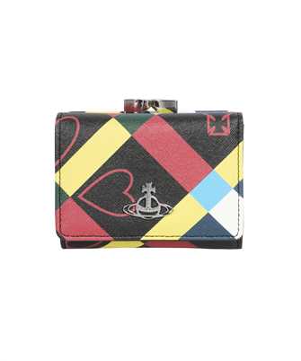 Vivienne Westwood 51010018 S000C PF ORB AND HEART CHECK SMALL FRAME Wallet