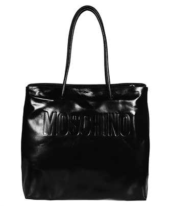 Moschino A7506 8018 DEBOSSED-LOGO LEATHER TOTE Tasche