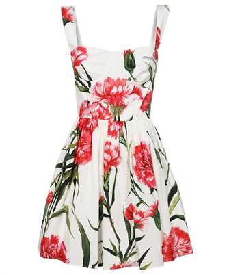 Dolce & Gabbana F6ZO6T HS5NH SHORT CARNATION PRINT POPLIN Dress