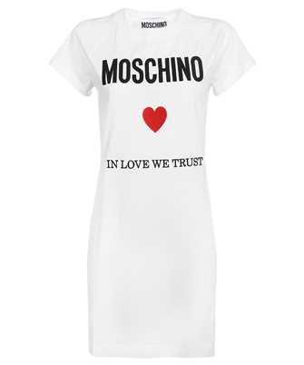 Moschino J0450 0541 LOGO-EMBROIDERED COTTON T-SHIRT Kleid
