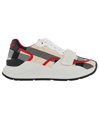 Burberry 8052624 CHECK NYLON AND LEATHER Sneakers