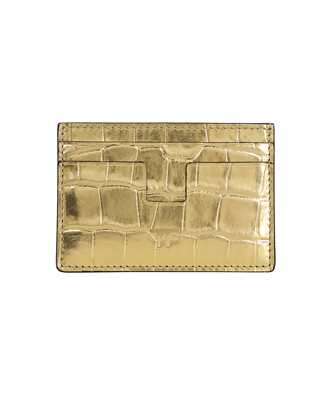 Tom Ford S0250T LCL258 METALLIC STAMPED CROCODILE LEATHER CLASSIC TF Card holder
