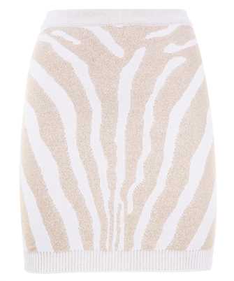 Balmain AF1LB005KD48 HW GOLDEN ZEBRA KNIT SHORT Skirt