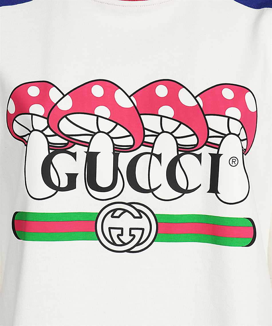 Gucci Mushroom-Print Cotton T-Shirt