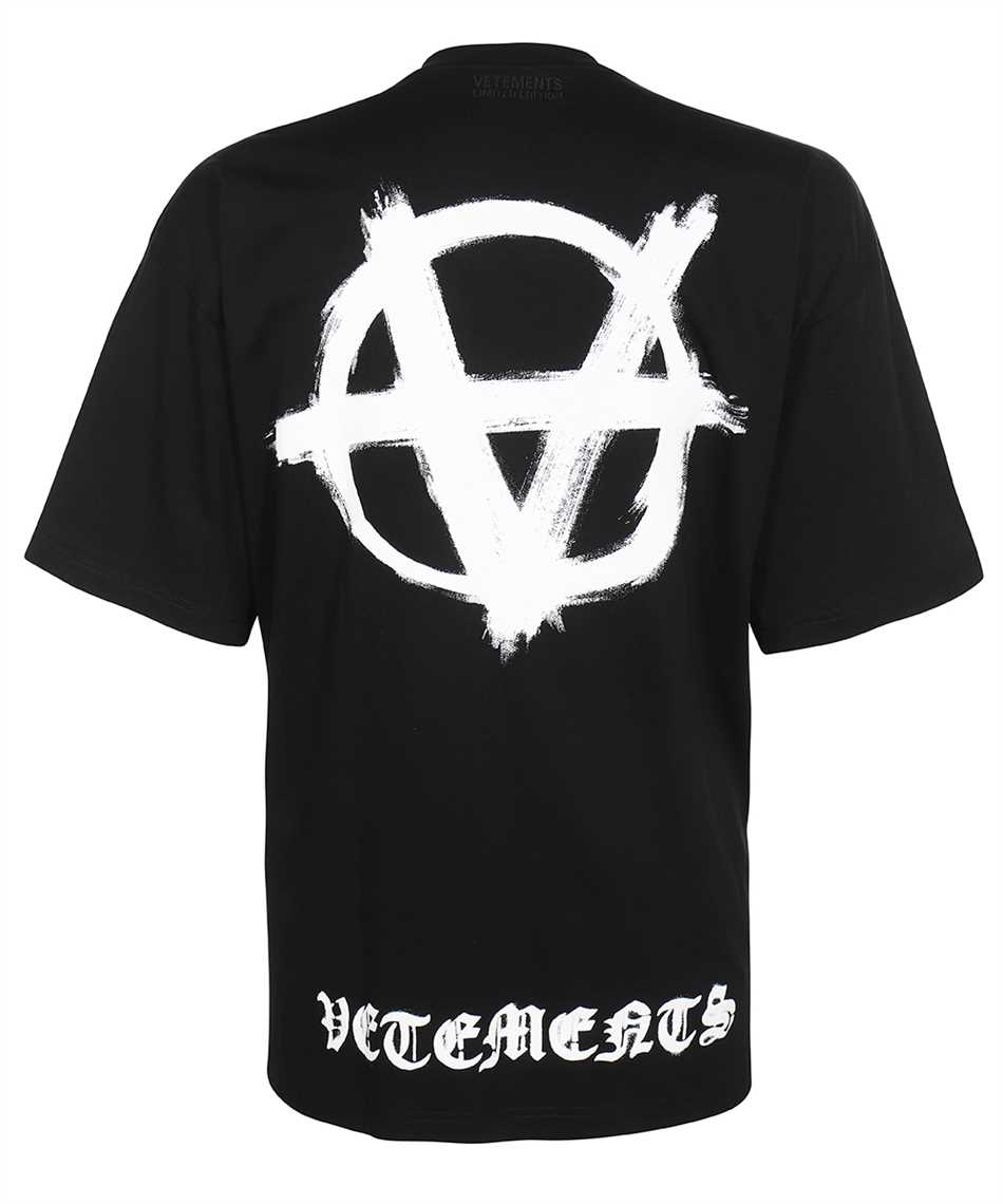 Vetements UE52TR290B DOUBLE ANARCHY LOGO T-shirt Black