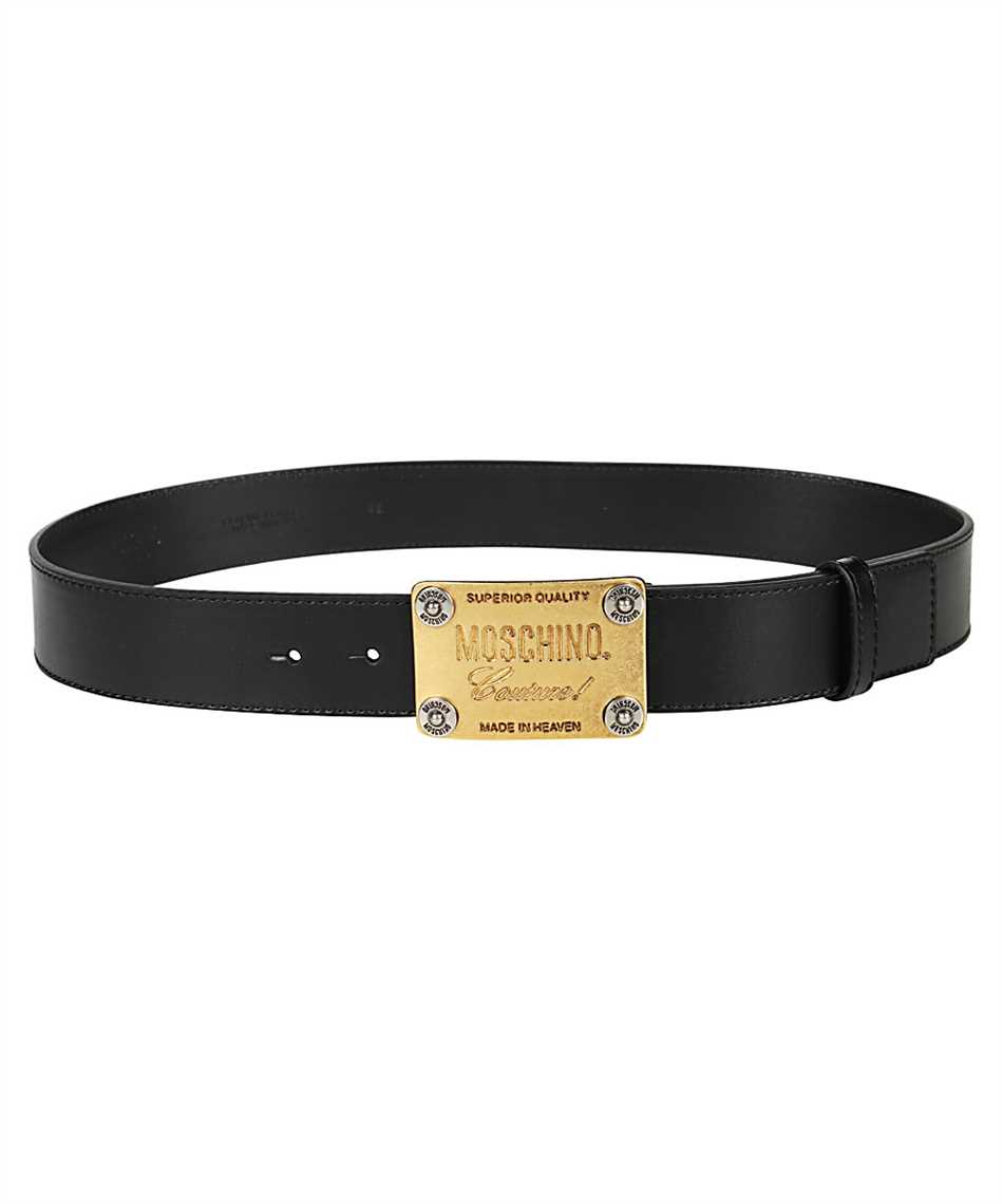 Moschino 8011 8001 METAL BUCKLE Belt Black