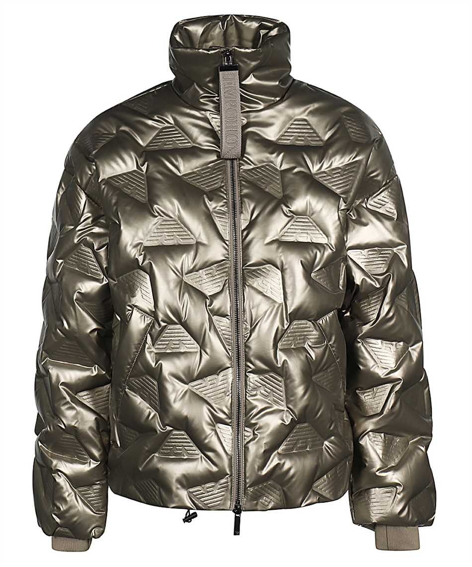 monogram-print padded jacket, Bally