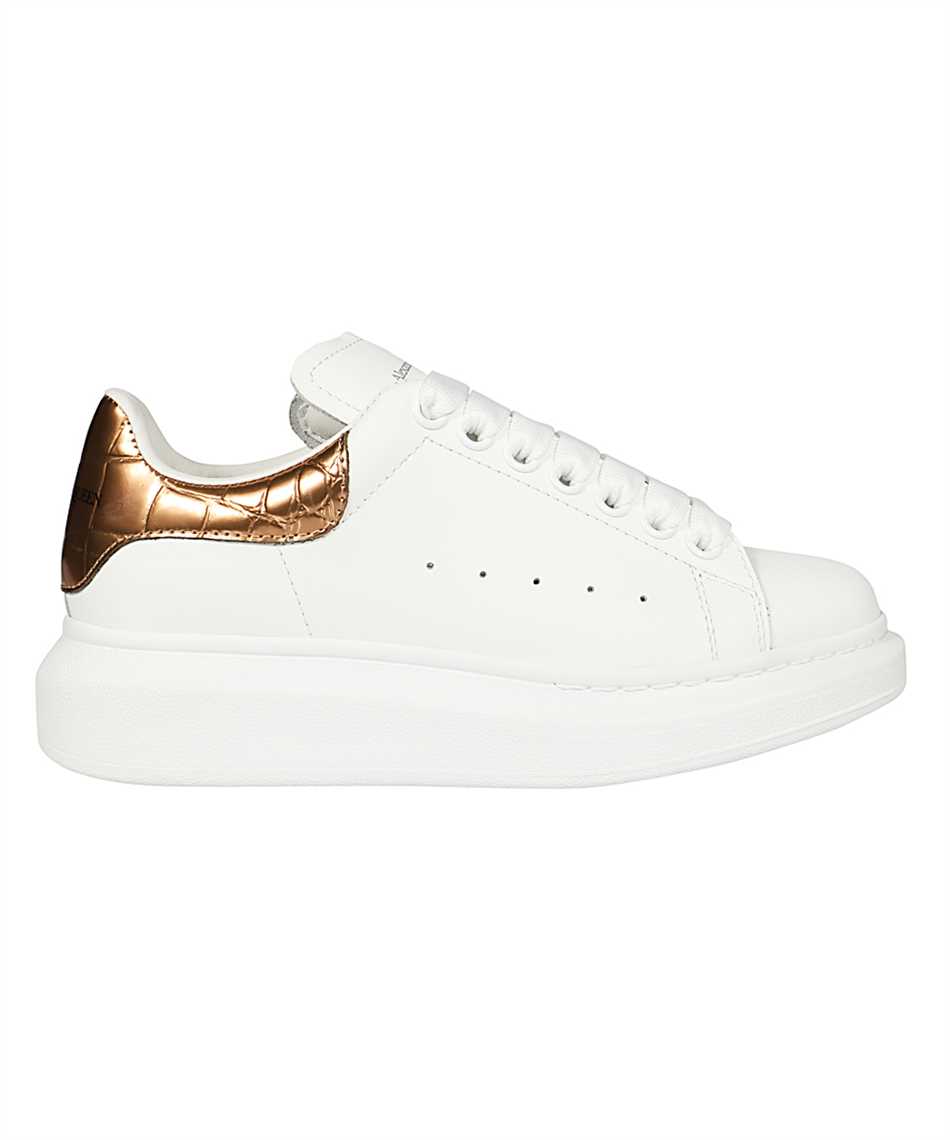 alexander mcqueen white & rose gold oversized sneakers