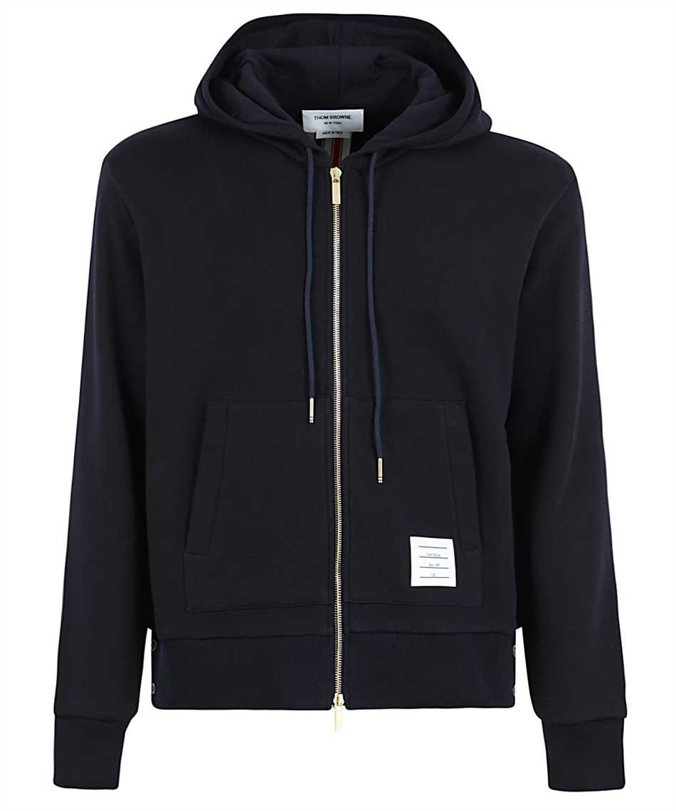 Thom Browne MJT153A 03377 ZIP-UP Hoodie Blue
