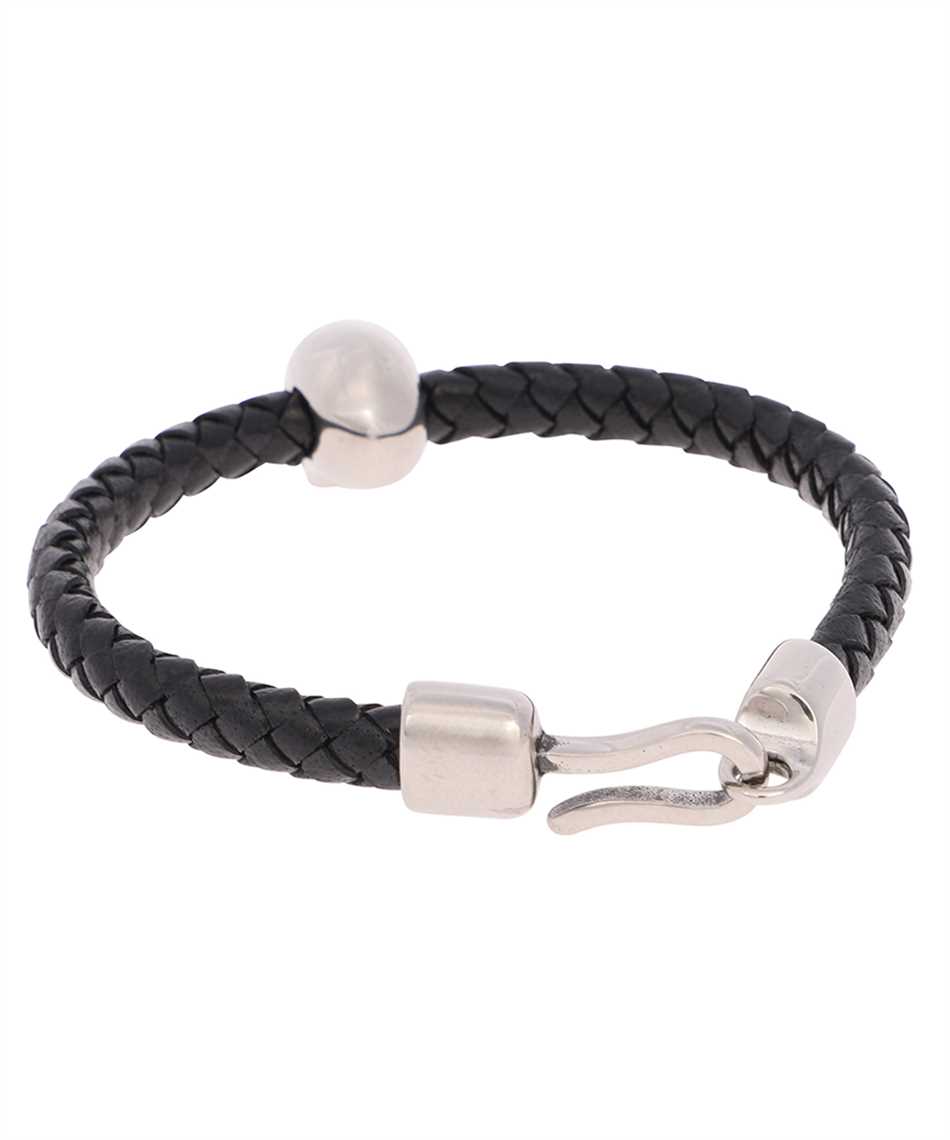 Alexander McQueen 554602 J16KI SKULL LEATHER Bracciale 2