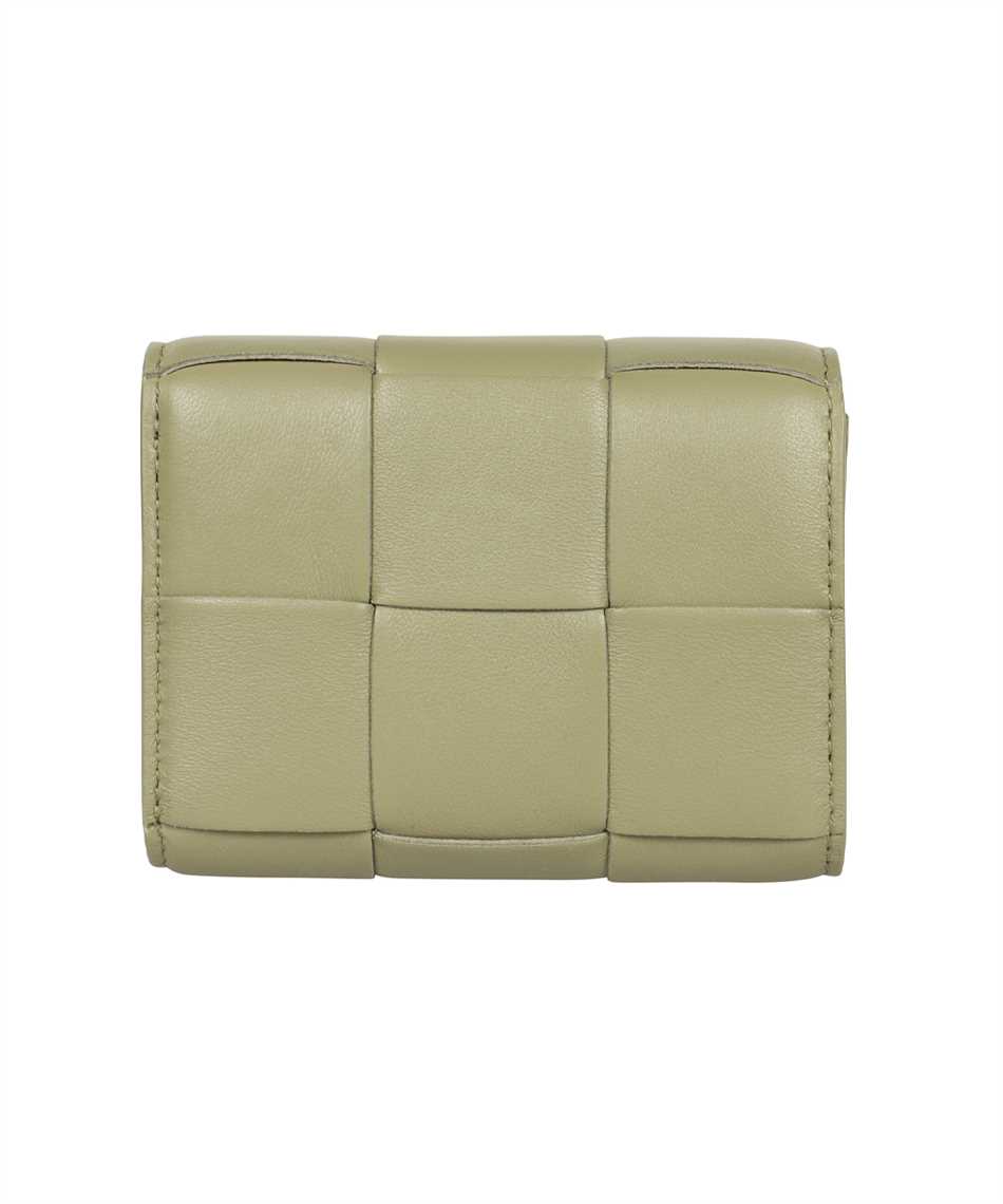 Bottega Veneta 651372 VCQC1 CASSETTE TRI-FOLD ZIP Wallet Green