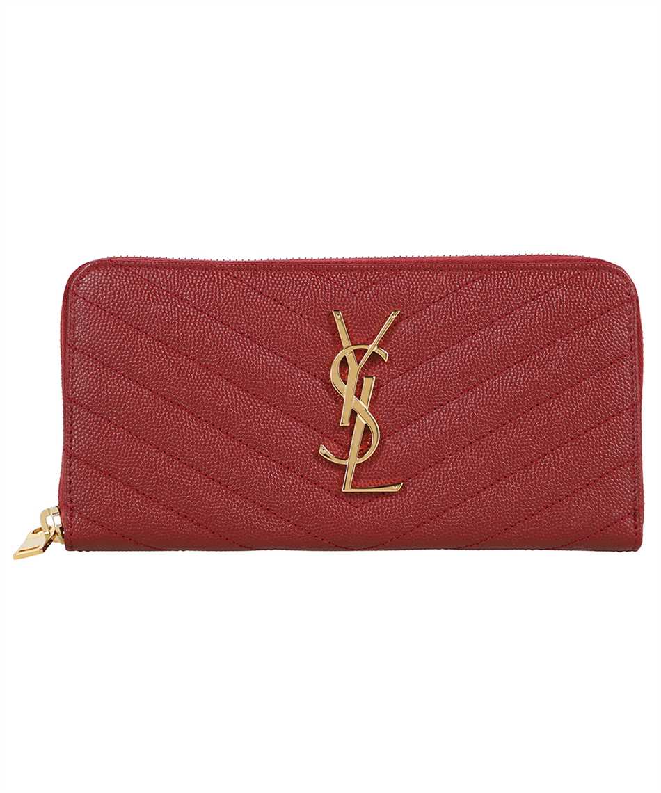 saint laurent monogram zip around wallet