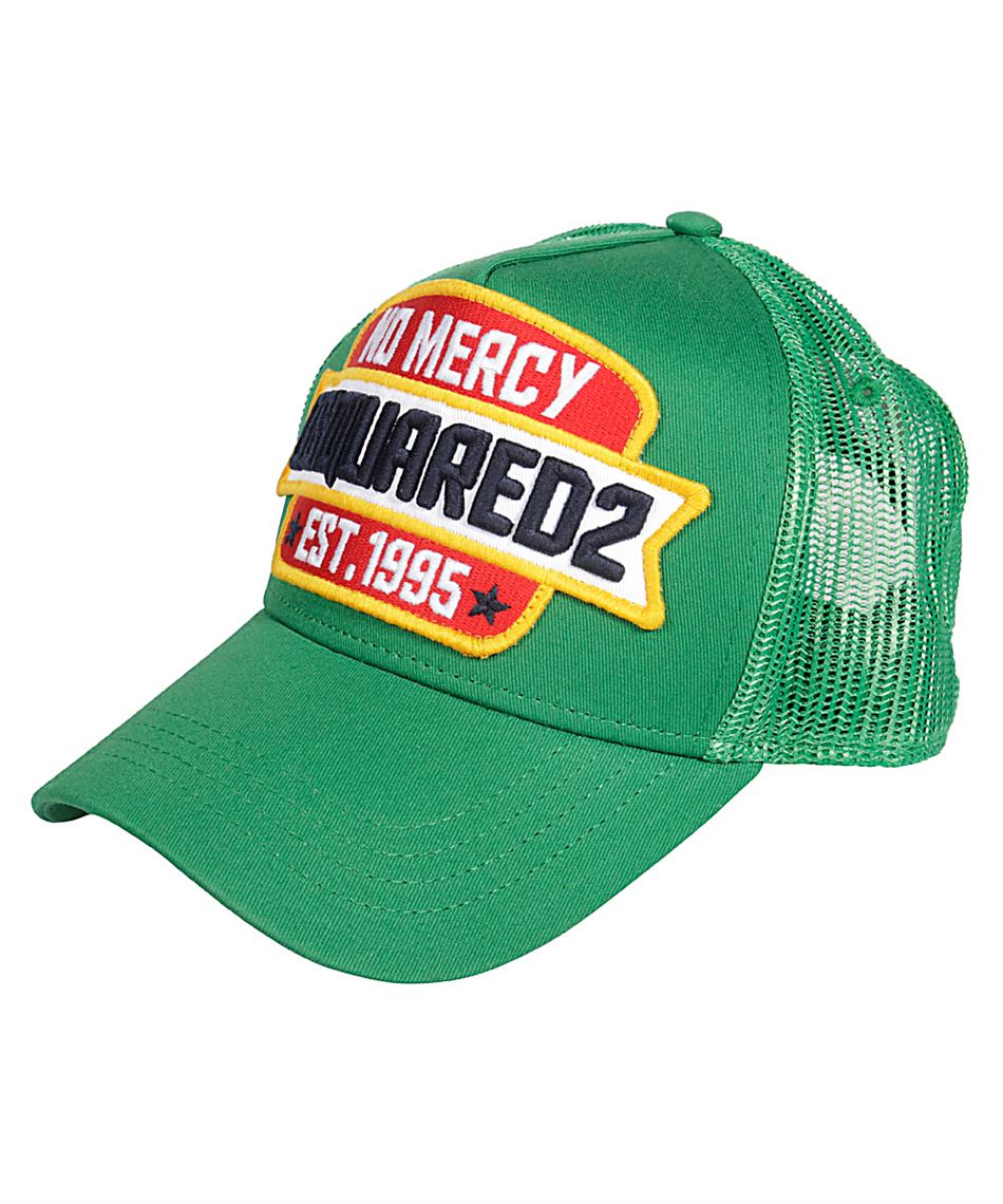 DSQUARED 2-BCM0089 No Mercy Patch Berretto da Baseball in verde