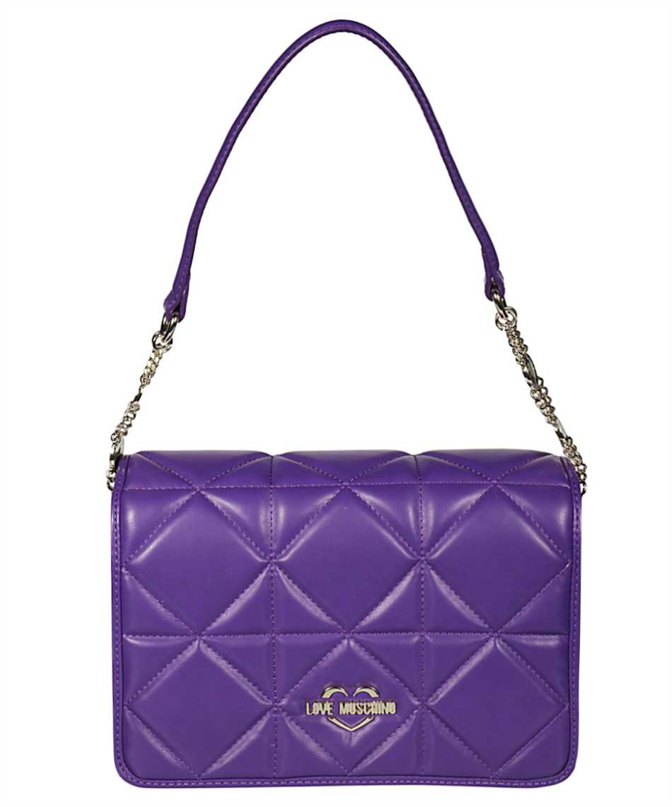 purple moschino bag