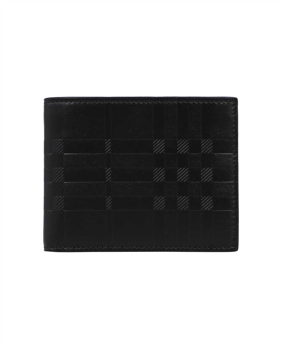 Burberry 8054848 EMBOSSED CHECK LEATHER BIFOLD ID Wallet Black