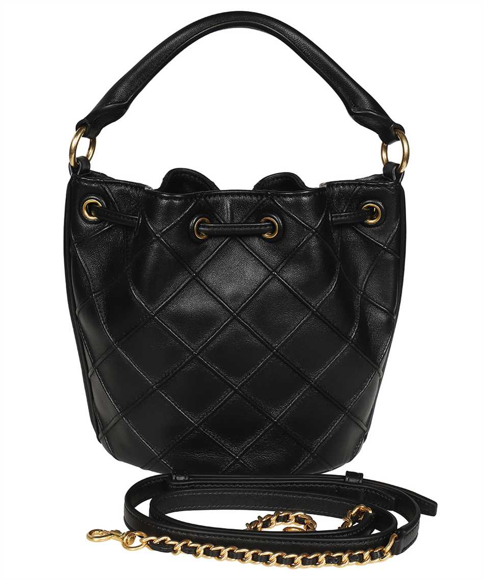 Shop Tory Burch Mini Fleming Soft Quilted Leather Bucket Bag