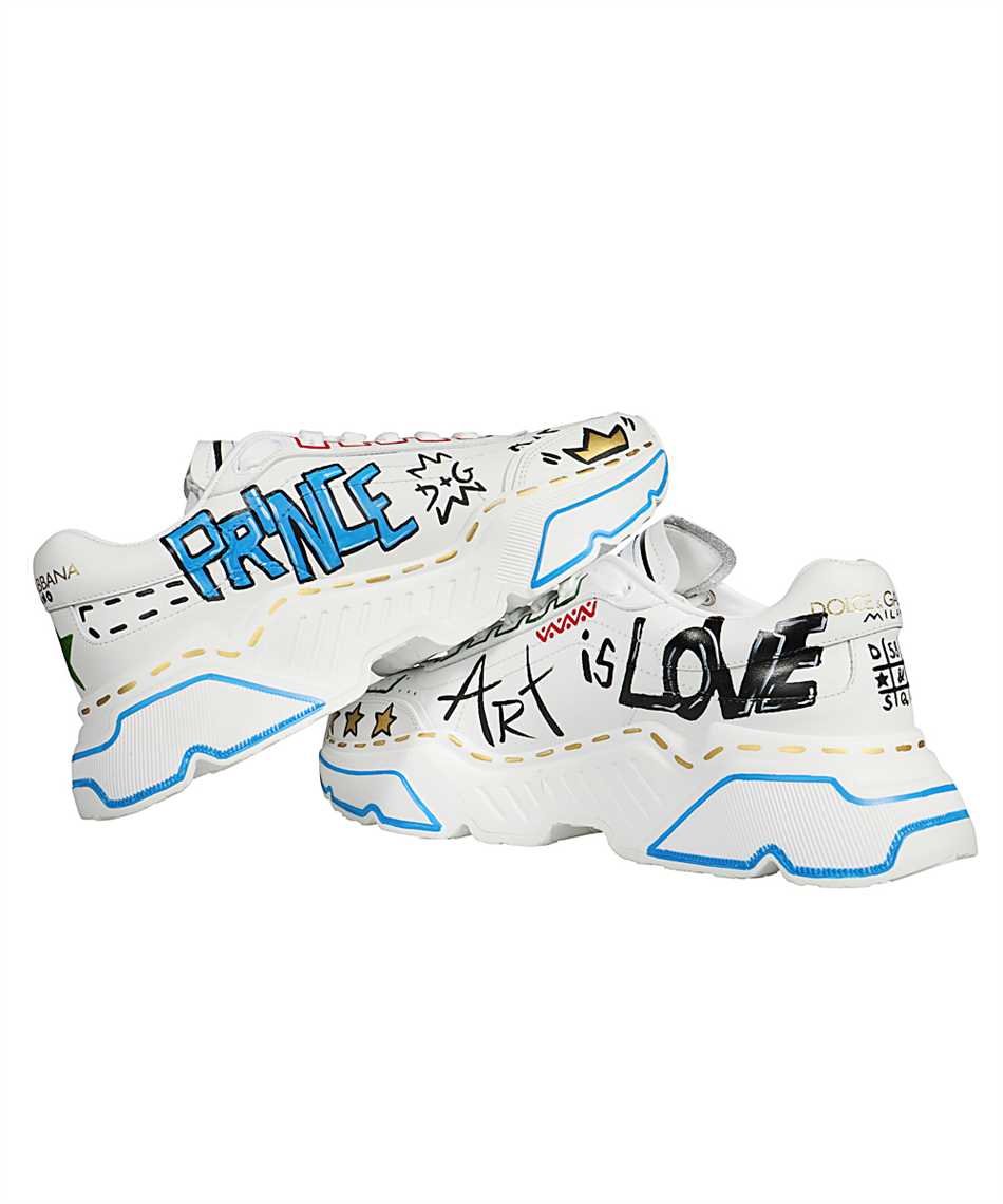 Dolce & Gabbana CS1791 A0233 HAND-PAINTED DAYMASTER Sneakers White Dolce & Gabbana CS1791 A0233 HAND-PAINTED DAYMASTER Sneakers White