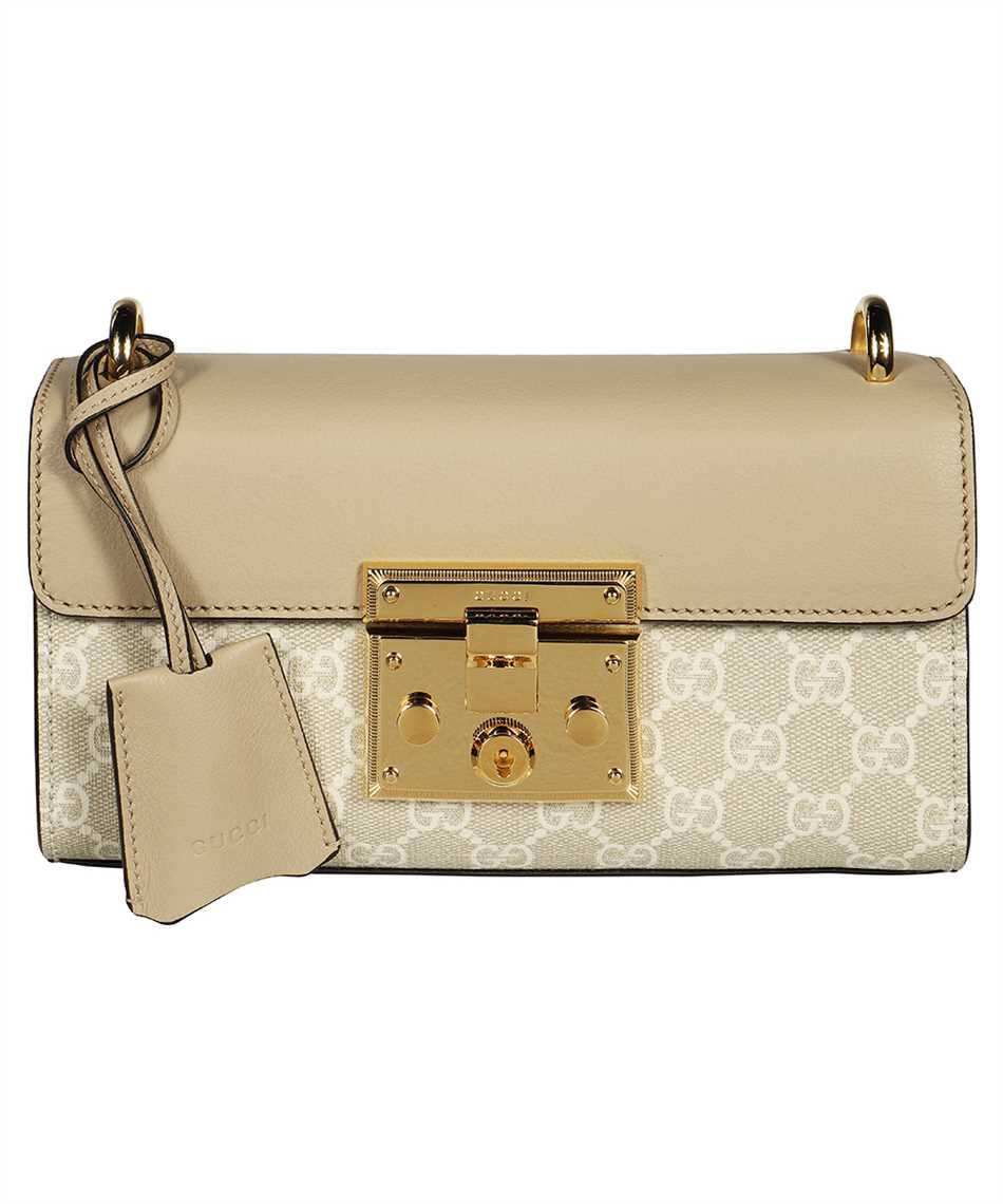 Padlock GG Mini Shoulder Bag in Beige - Gucci