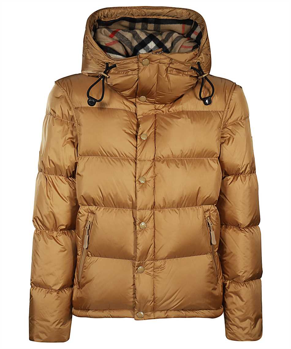 burberry detachable sleeve hooded puffer jacket