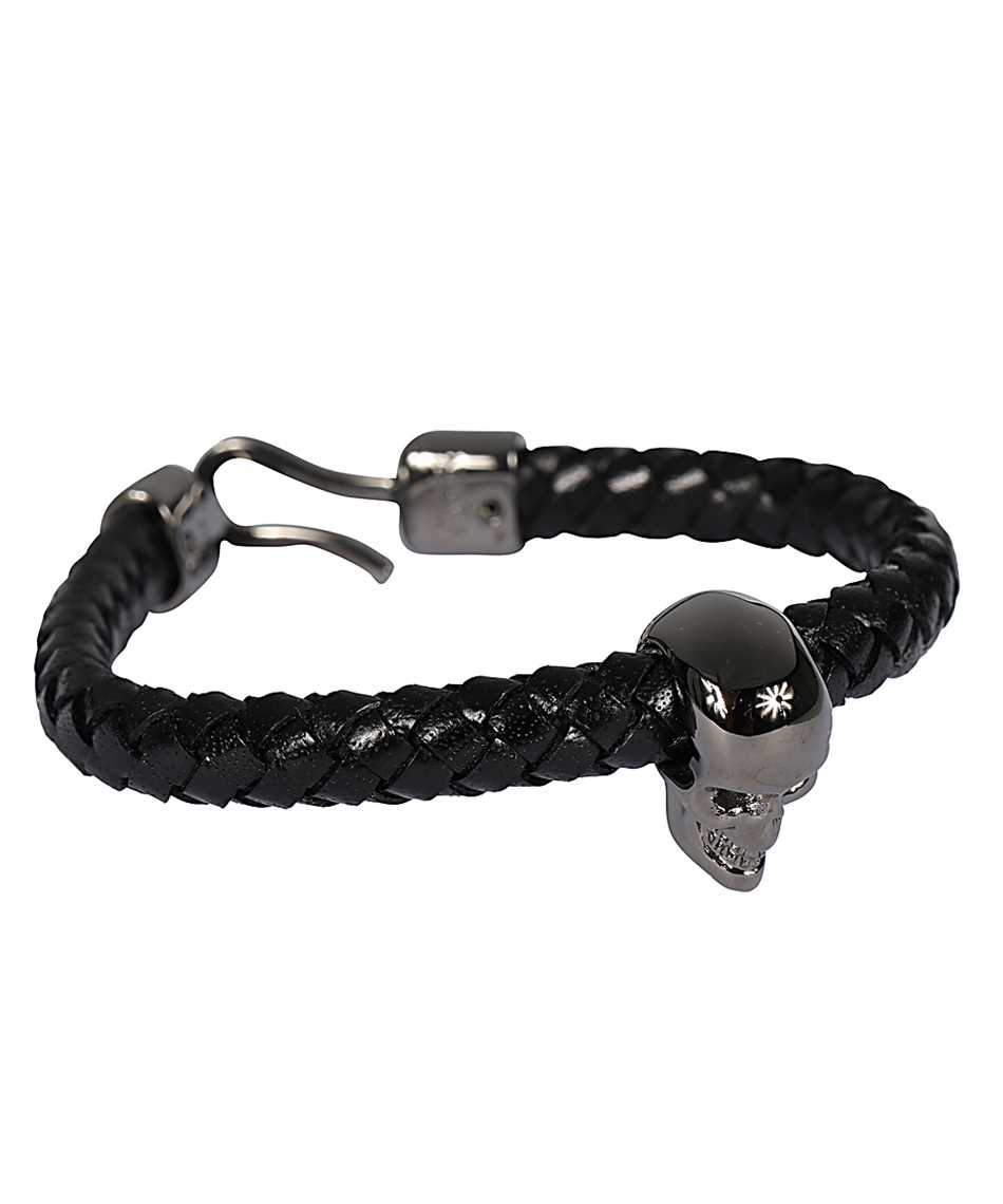 Alexander McQueen Men's Skull Leather Bracelet