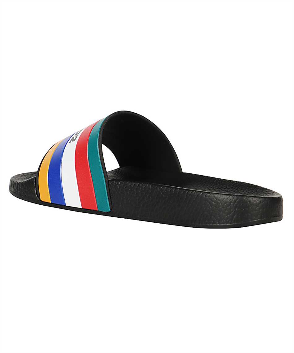 Ciabatte nere e rosse teen con stampa bianca Dsquared kids - DSQUARED2 KIDS  - Mancini Junior