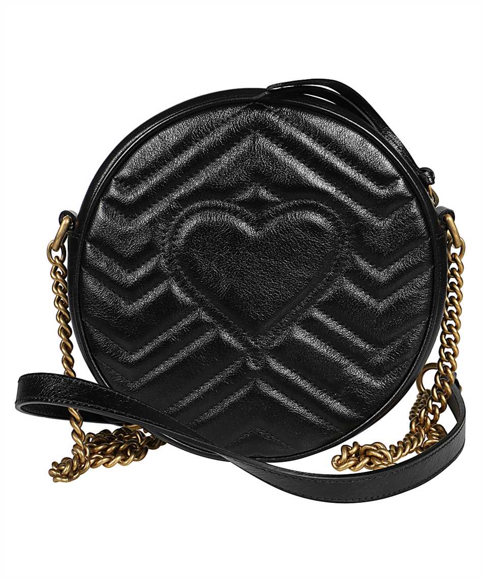 Gucci Mini GG Marmont Round Shoulder Bag Gold (550154)