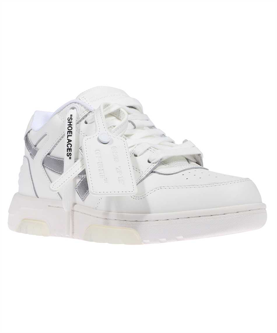 Out of Office Sneakers in White/Silver Leather