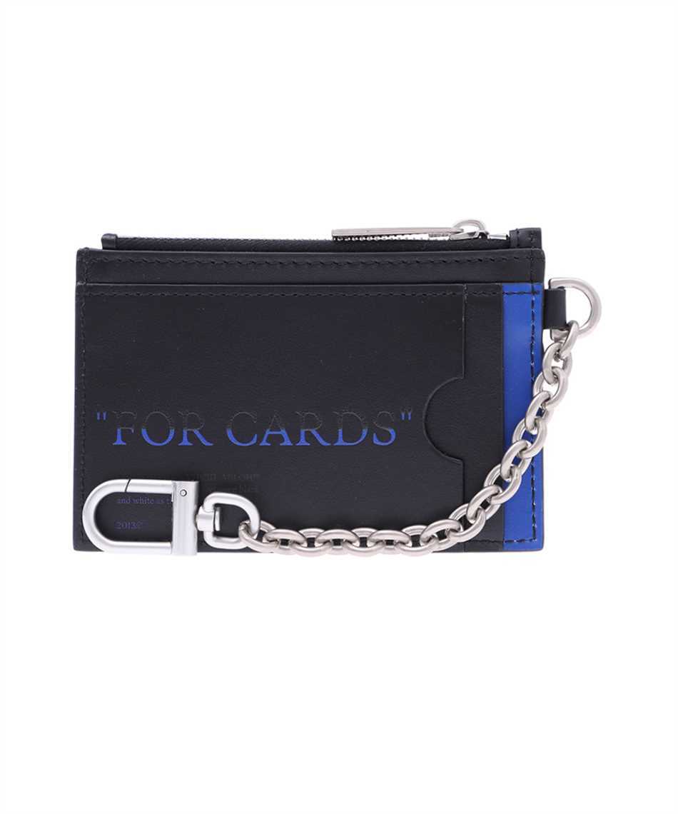 Off-White OMND070F23LEA001 QUOTE BOOKISH KEY RING Porta carte di credito 2