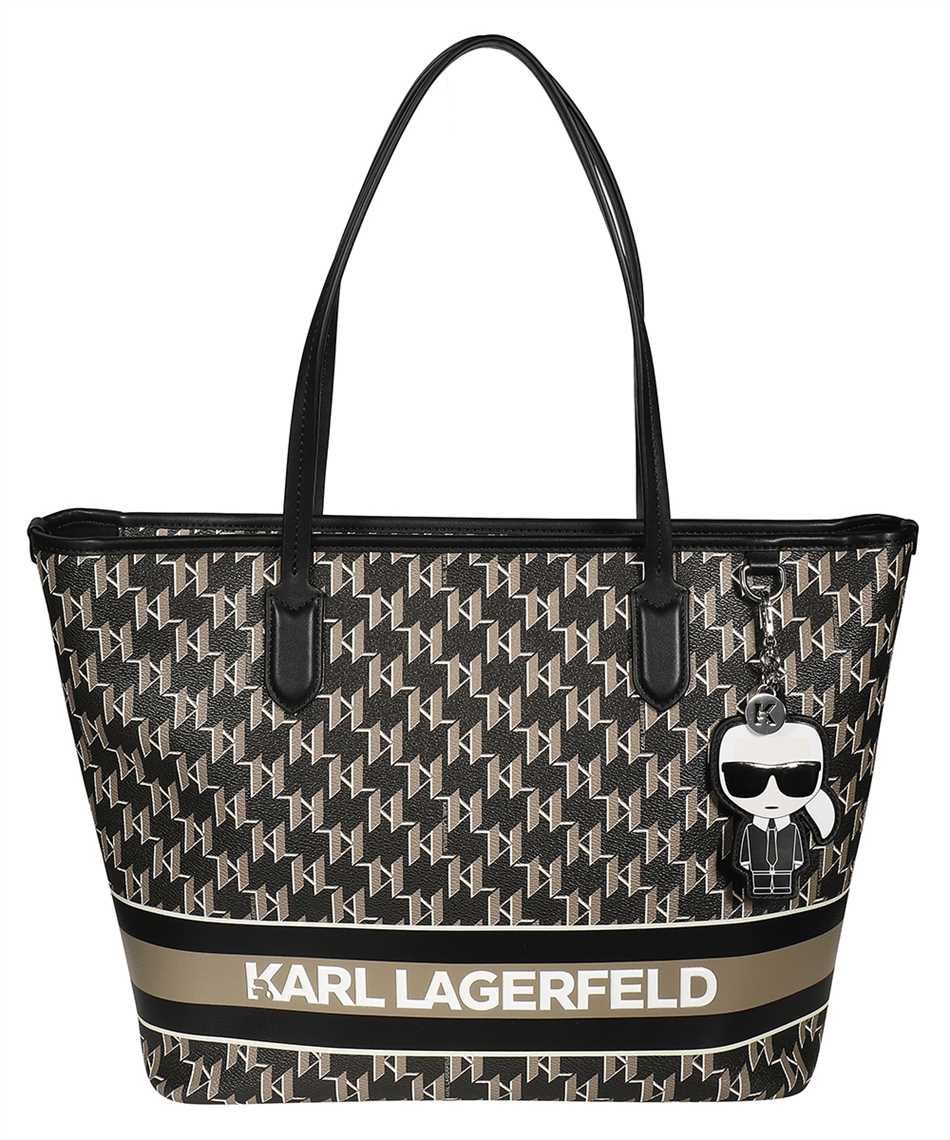 Karl Lagerfeld 221W3009 K IKONIK MONO STRIPE TOTE Bag Black
