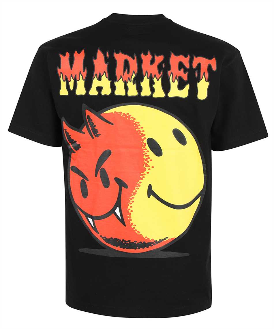 Market 399000977 SMILEY GOOD AND EVIL T-Shirt 2