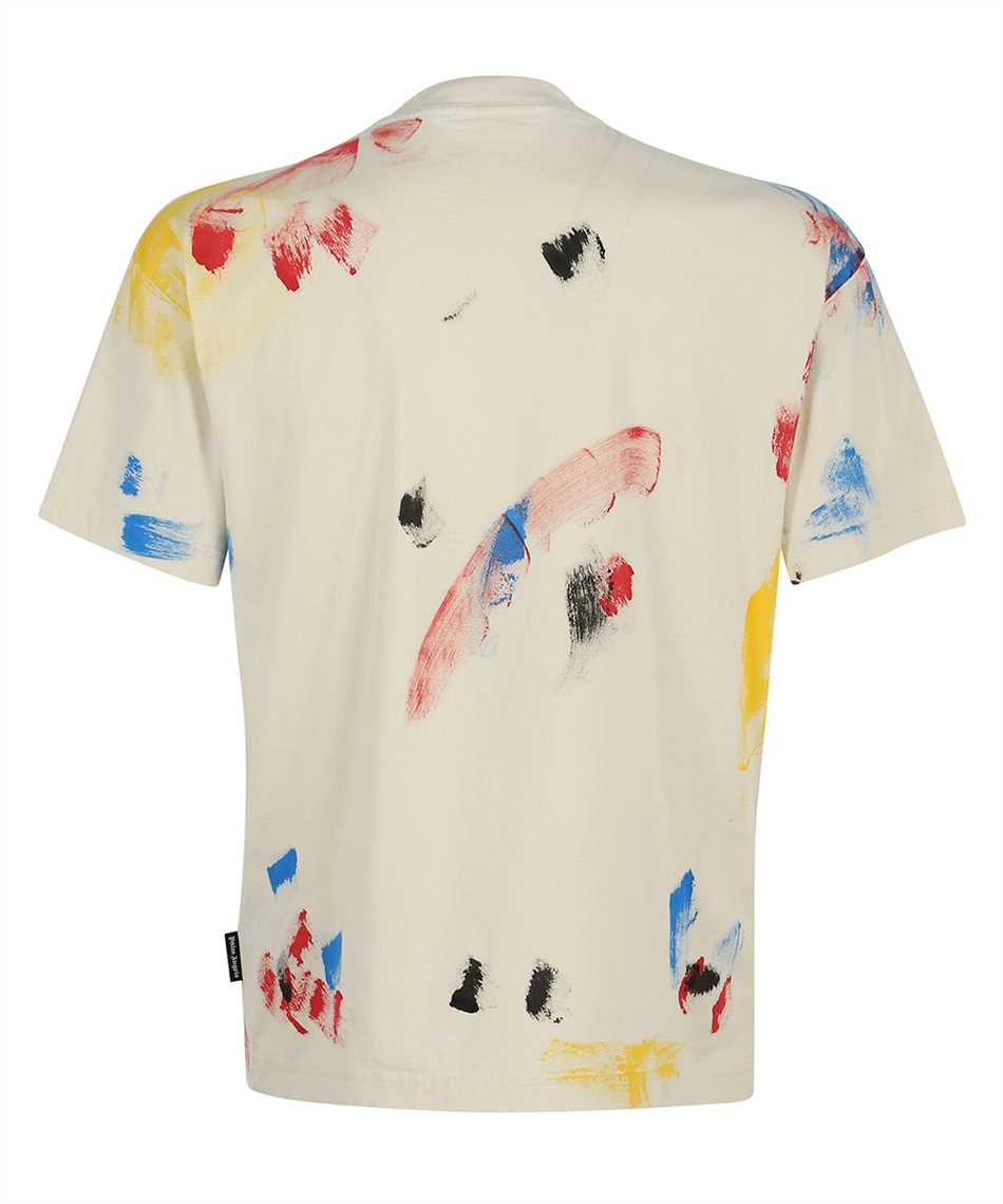 Palm Angels PMAA072S22JER002 PAINTED COLLEGE T-Shirt 2