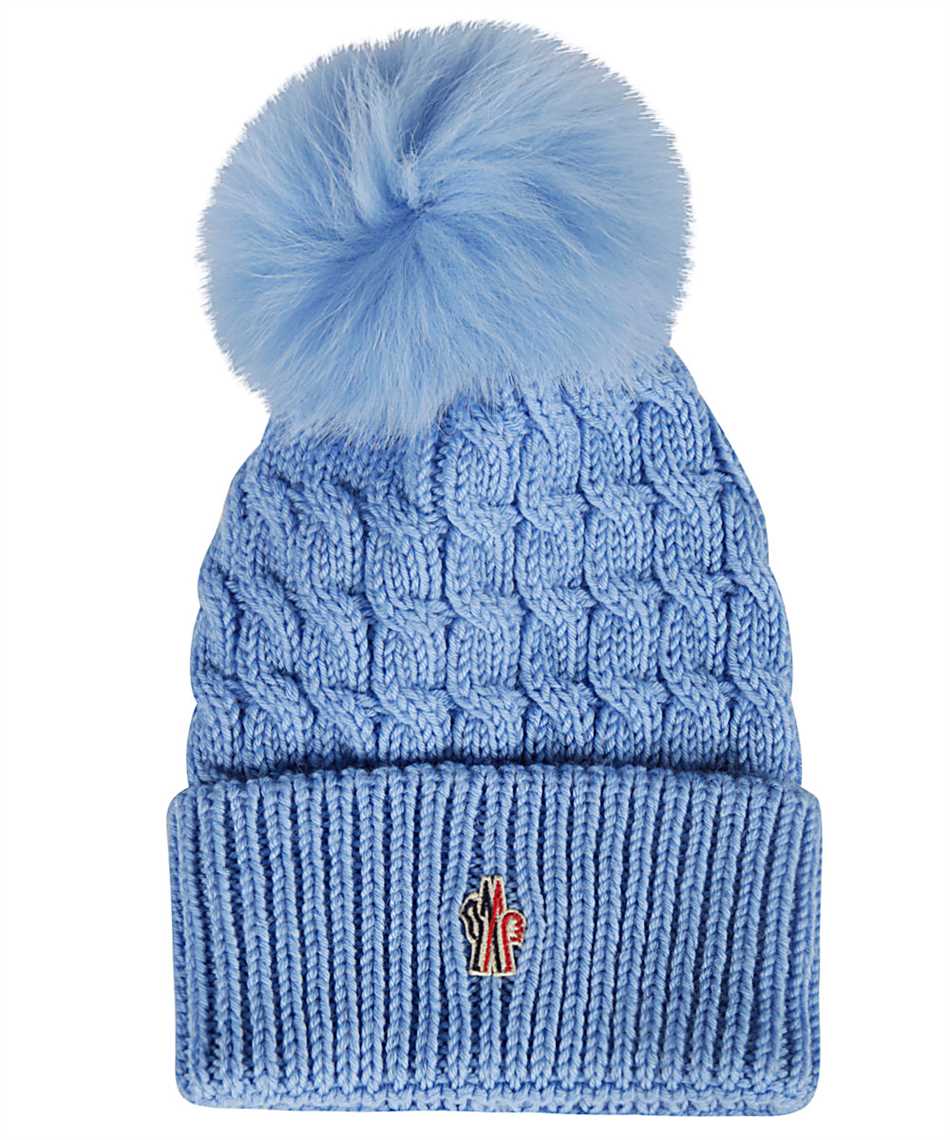 blue moncler beanie