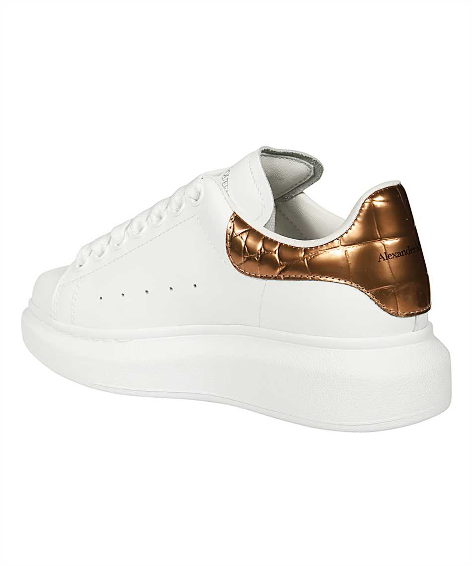 alexander mcqueen white & rose gold oversized sneakers