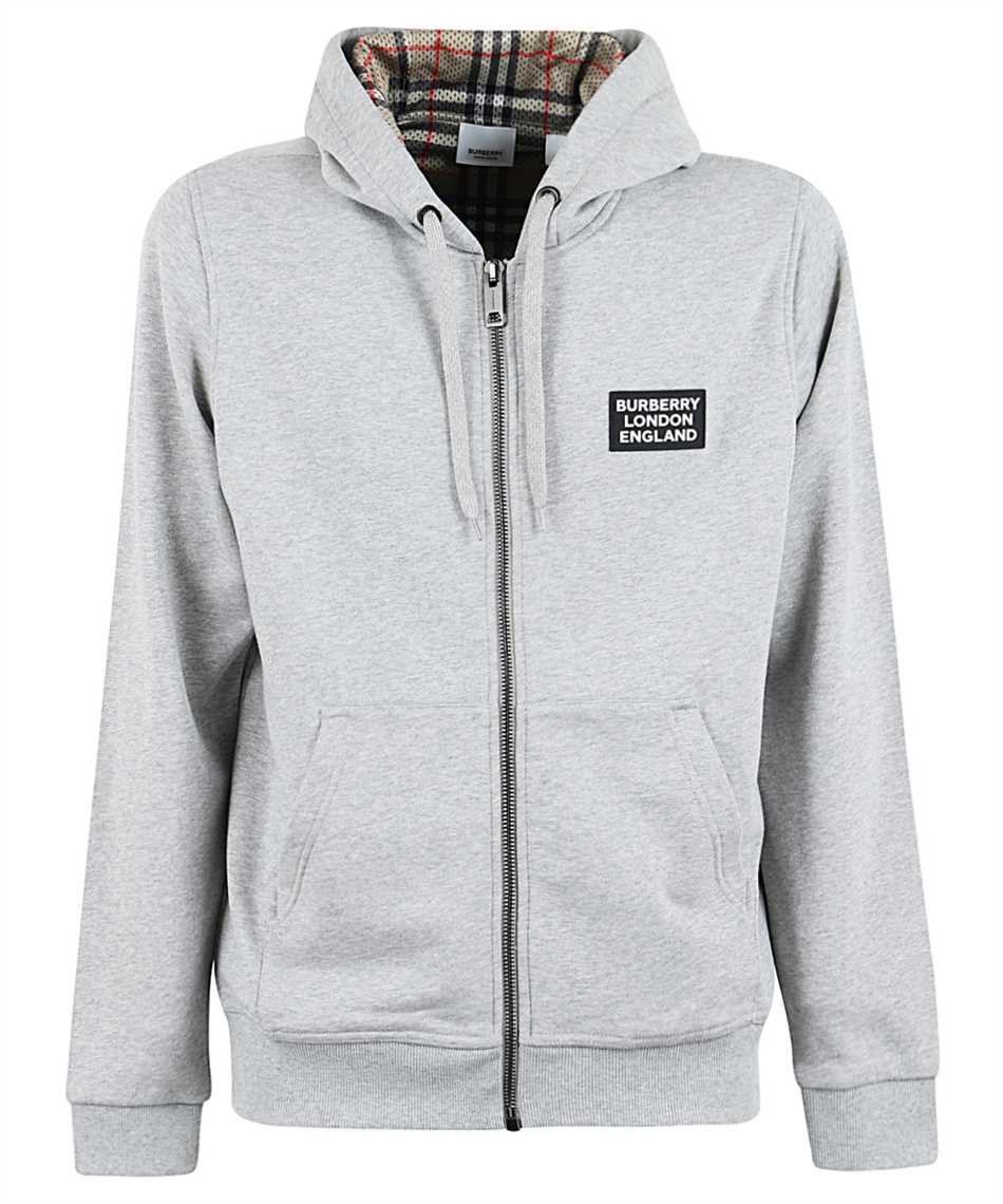 grey burberry hoodie