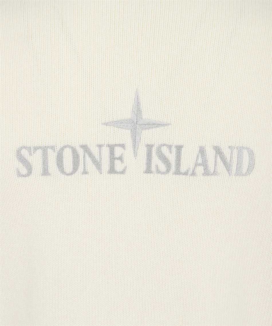 Stone Island 573B8 LAMBSWOOL WITH STRIPED MOTIF AND EMBROIDERY Knit Beige