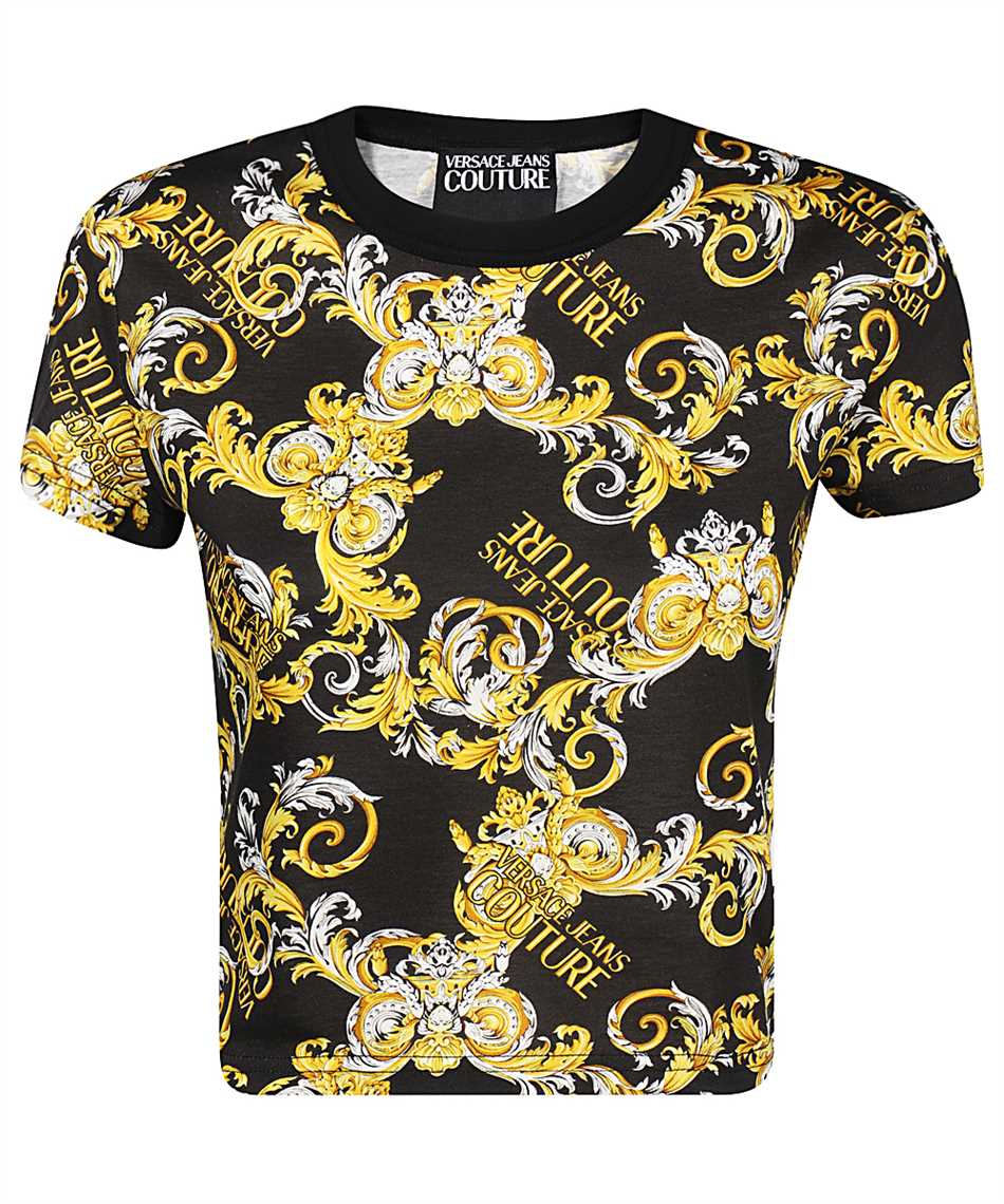 VERSACE JEANS COUTURE Tシャツ バロック ブラック