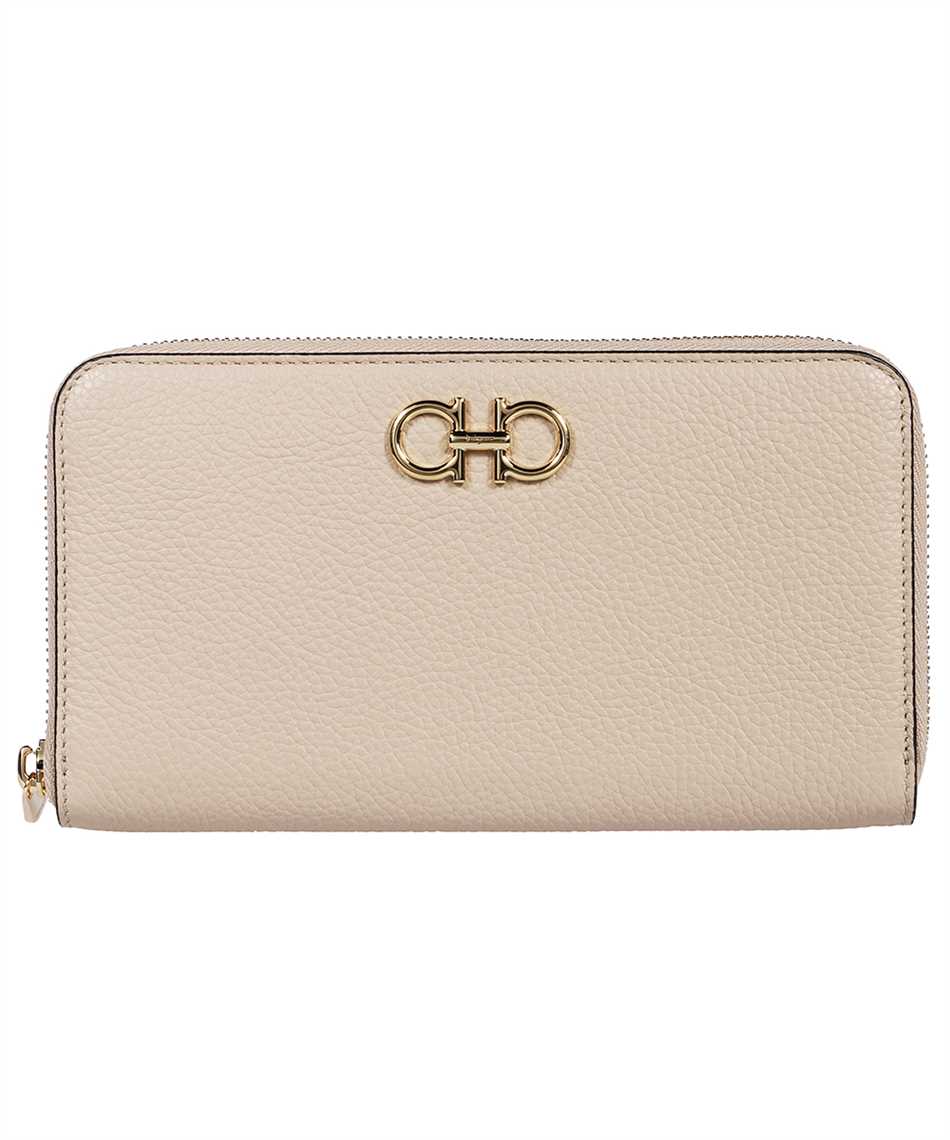 Salvatore Ferragamo 220405 CONTINENTAL Wallet Beige