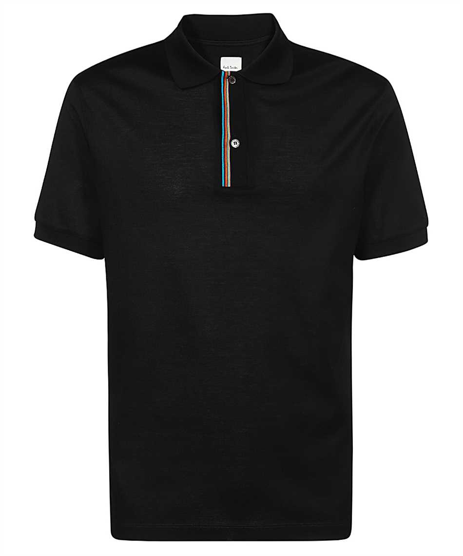 dårlig crack rangle Paul Smith M1R 958PP L00089 SIGNATURE STRIPE TRIM Polo Black