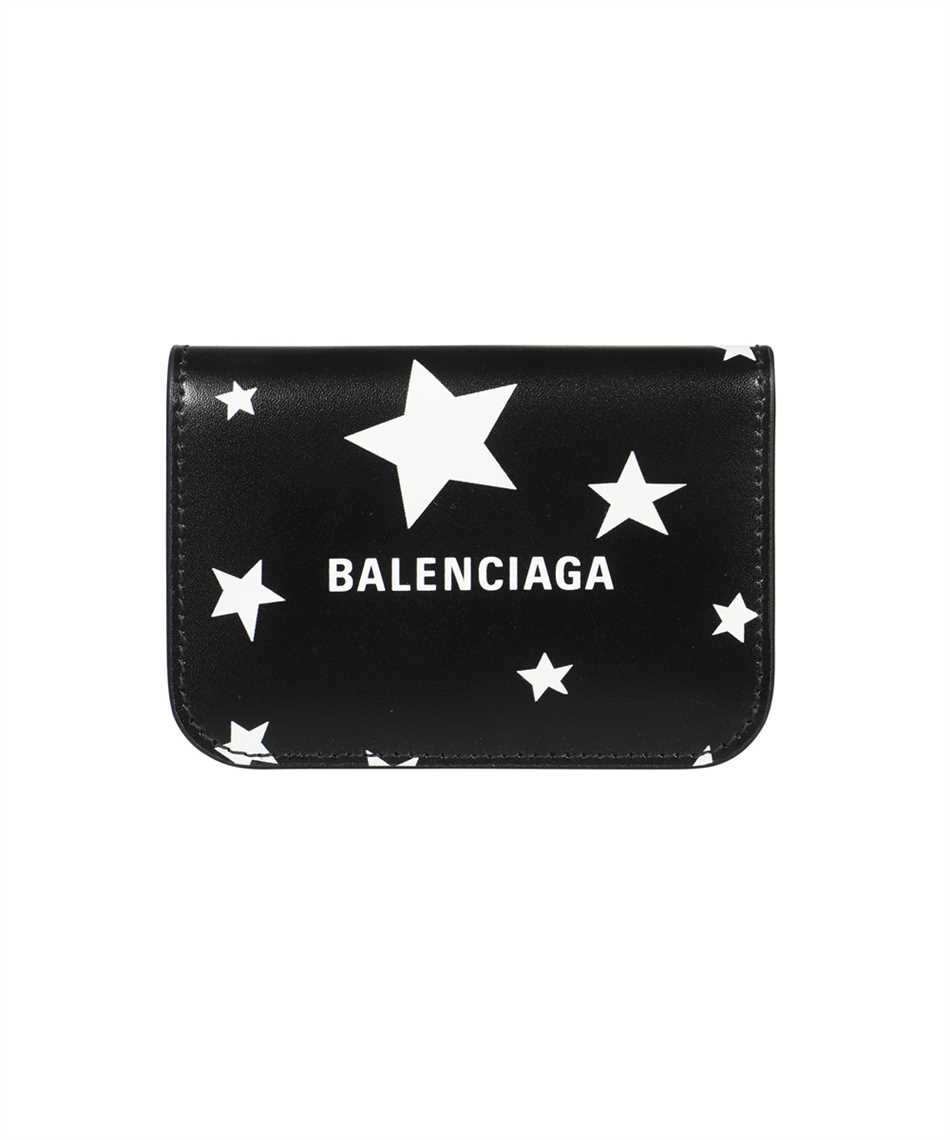 Balenciaga Black Metallized Calfskin Cash Mini Wallet  Fadovn