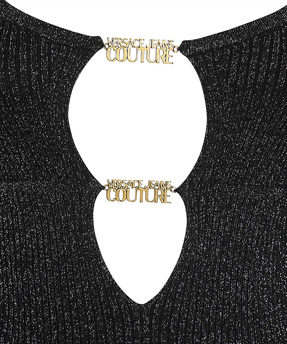 Versace Jeans Couture 75HAOM47 CM27H LOGO CUTOUT MIDI Abito 3