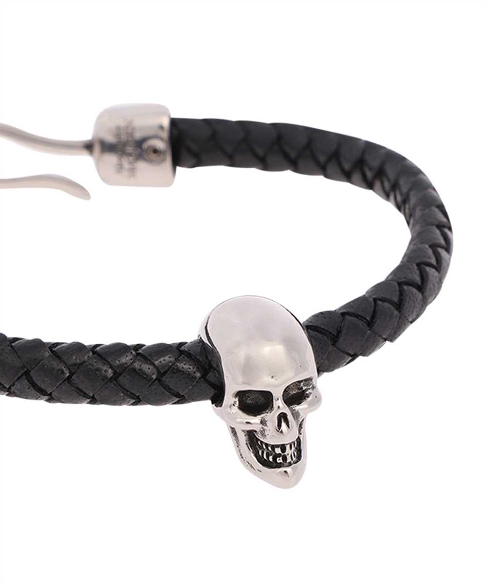 Alexander McQueen 554602 J16KI SKULL LEATHER Bracciale 3