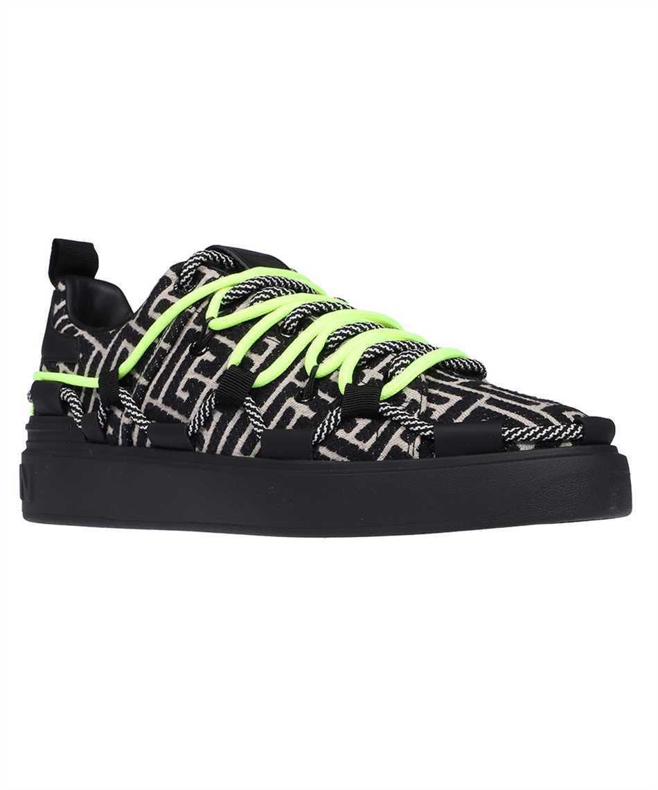 Balmain BM1VI322TJQB B COURT MONOGRAM JACQUARD & RUBBERIZED LEATHER Sneakers 2